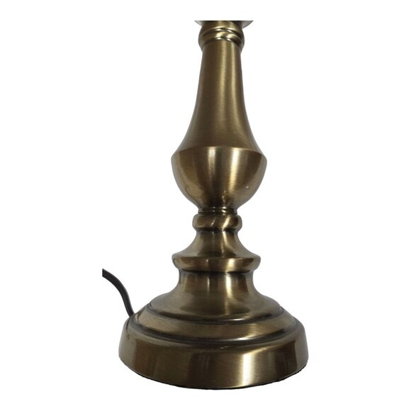 Vintage Brass Tone 19" Table Desk Lamp w/ Shade Neoclassical Home Decor - Picture 8 of 10